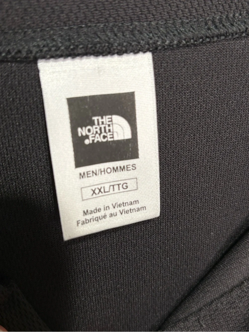 VTG The North Face Men’s Long-Sleeve Henley Shirt in Black - XXL
